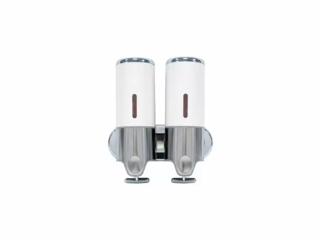 Shower Soap Dispenser White Eclipse Double