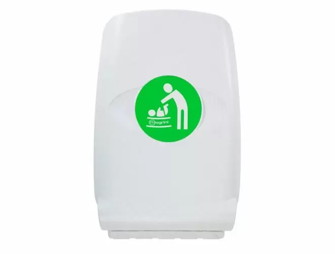 Vertical Wall Mounted Baby Changing Unit White Fleck Magrini Changers