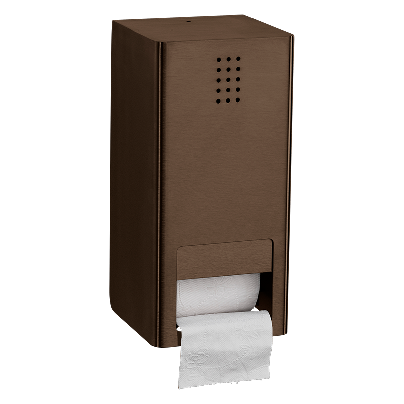 one Bronze double toilet roll holder