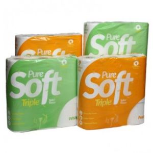 40x Pure Soft White Toilet Roll 3ply