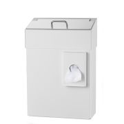 MediQo 10 Litre White Steel Sanitary Bin