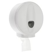 PlastiQline 2020 Mini Jumbo Toilet Roll Dispenser White 