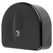 PlastiQline 2020 Mini Jumbo Toilet Roll Dispenser + Stub Roll Black 