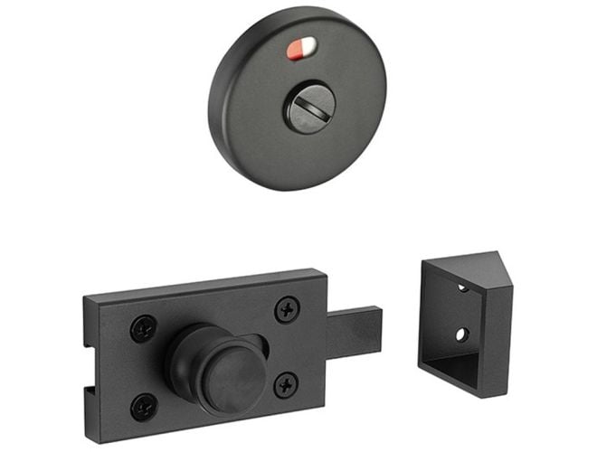 Toilet Cubicle Door Lock with Indicator Matt Black