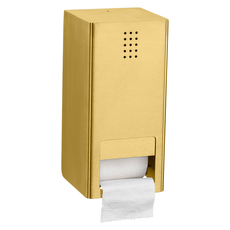 One Brass Double Toilet Roll Holder