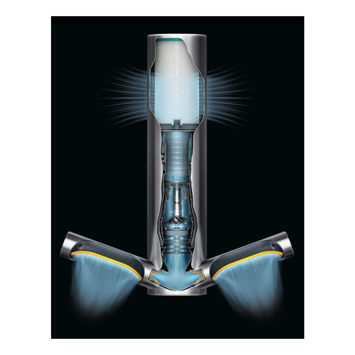 Inside the dyson AirBlade 9kj Hand Dryer